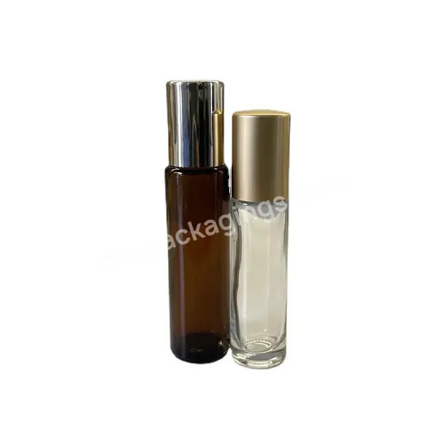 Gold Cap Roll On Glass Bottle For Essential Oil 5ml 8ml 10ml 12ml