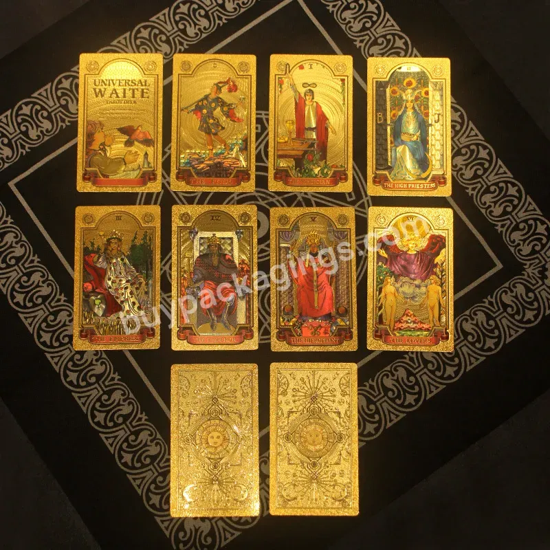 Gold Foil High Luxury Tarot Divination High Grade Gift With Luxury Magnetic Paper Box Packaging Custom Printing Gameplay Guide - Buy 14*20 Cm 8.5 *18.6 Cm Size Card Board Game Custom Card Game Making,High Luxury Card Game With Rigid Paper Box Packagi