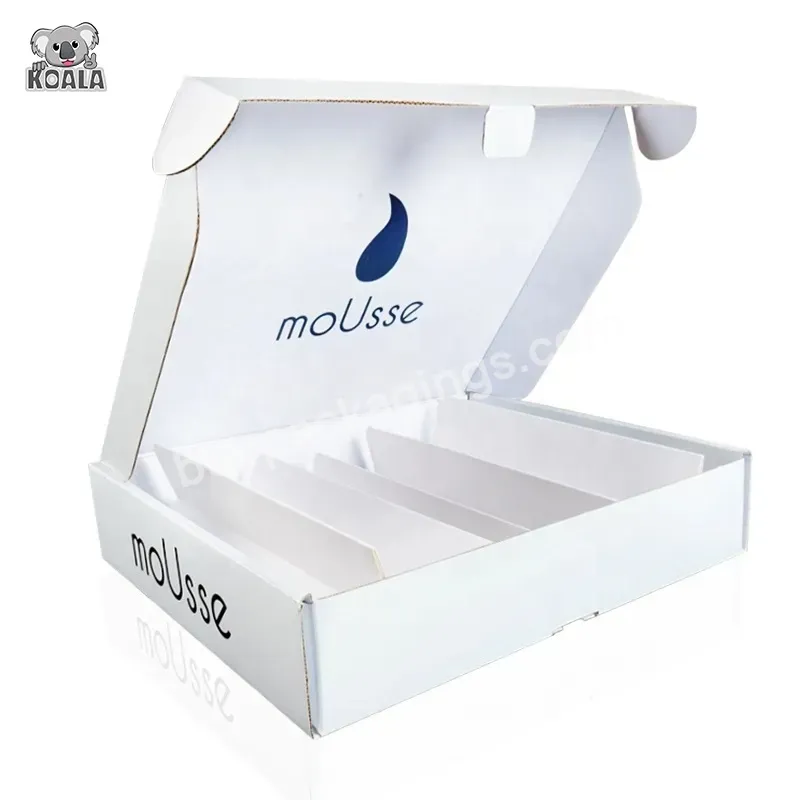 Gold Foil Hot Stamping Logo Custom With Dividers Insert Wine Packaging Paper Box