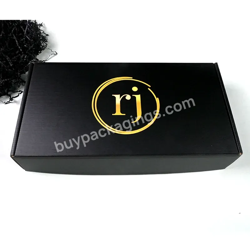 Gold Foil Stamp Printing Black Plants Boxes Clothing Packaging Box