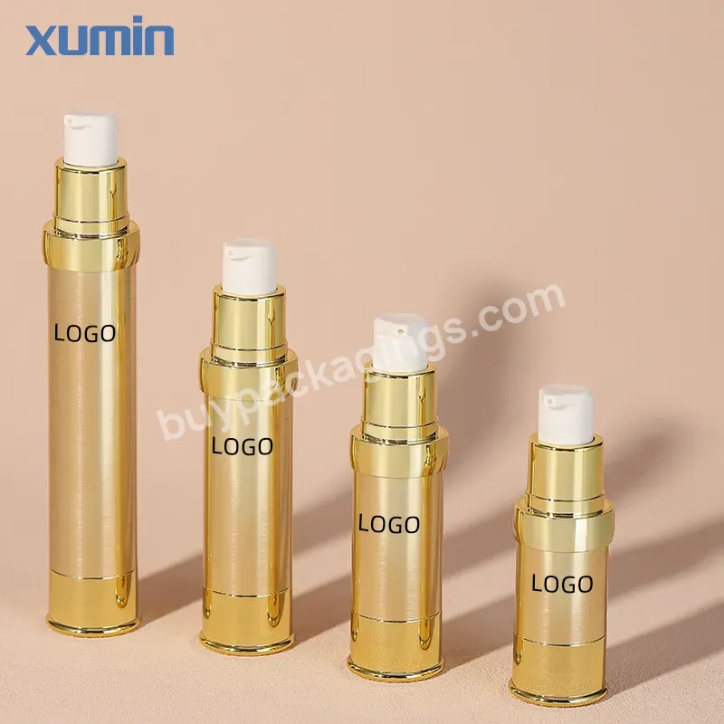 Gold Luxury Skincare Lotion Bottle Airless Pump Bottle 25ml 20ml 15ml 30 Ml 1oz 30ml Airless Pump Bottle Gold