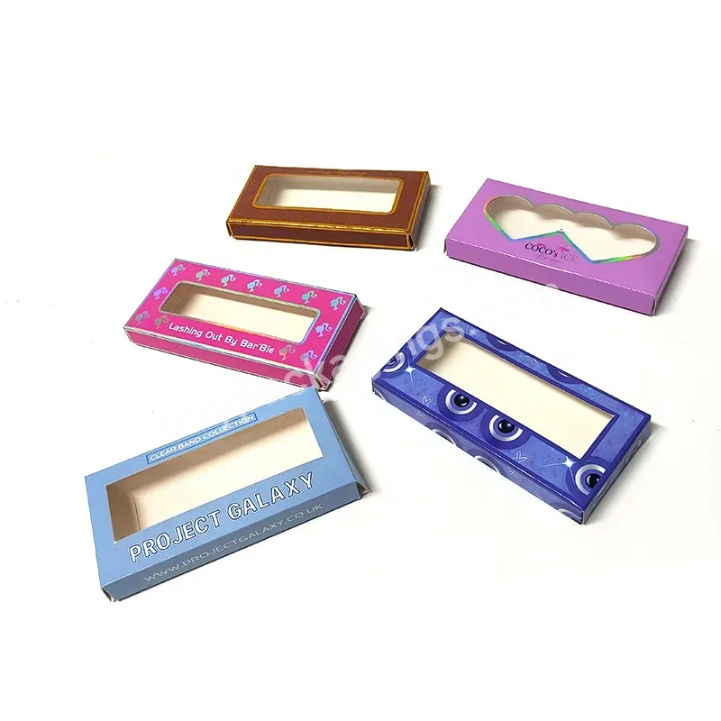 Gold Stamping Cosmetic Paper Box Custom Makeup Eyelash Box Fake Eyelash Packaging Box