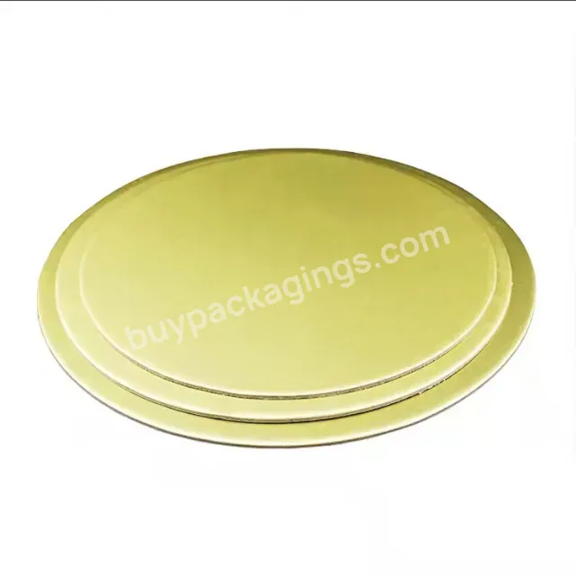 Golden And Silver Cake Base Cake Board Round Plate For Cake Of Birthday