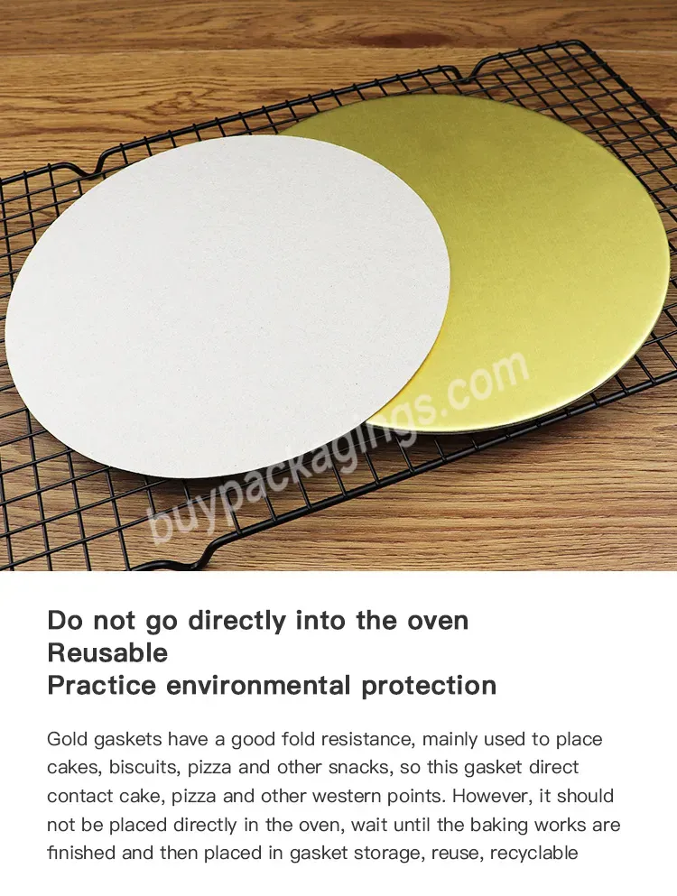 Golden And Silver Cake Base Cake Board Round Plate For Cake Of Birthday