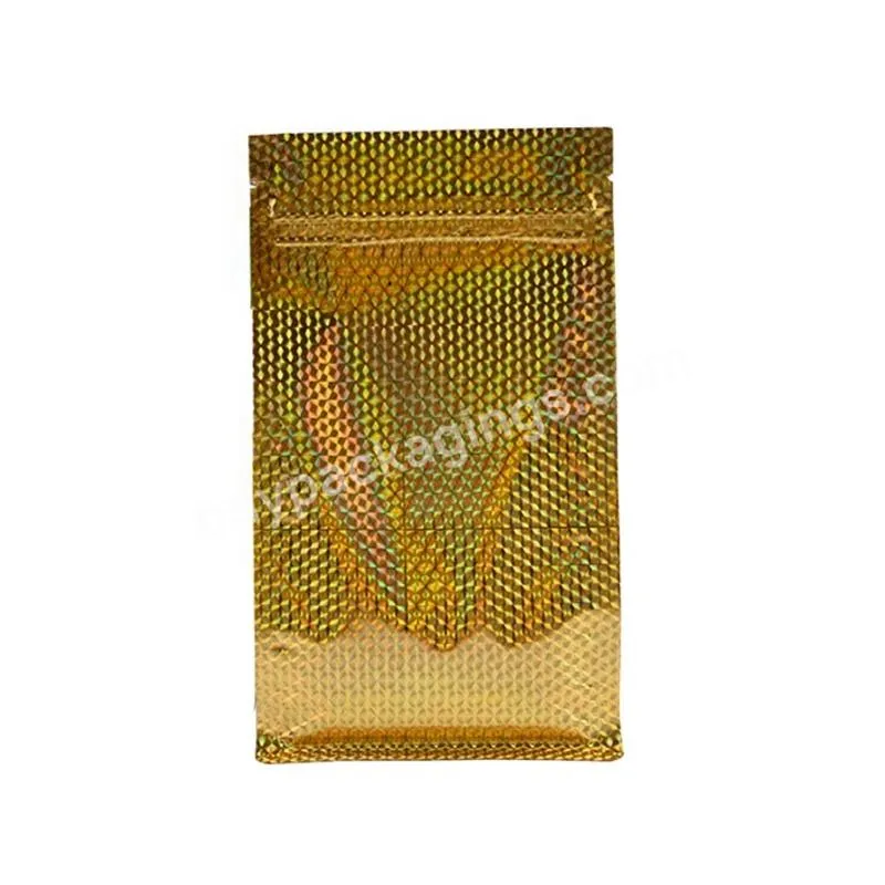 Golden Rice/coffee Bean Packaging Eight Side Sealed Stand Up Flat Bottom Zip Lock Bag