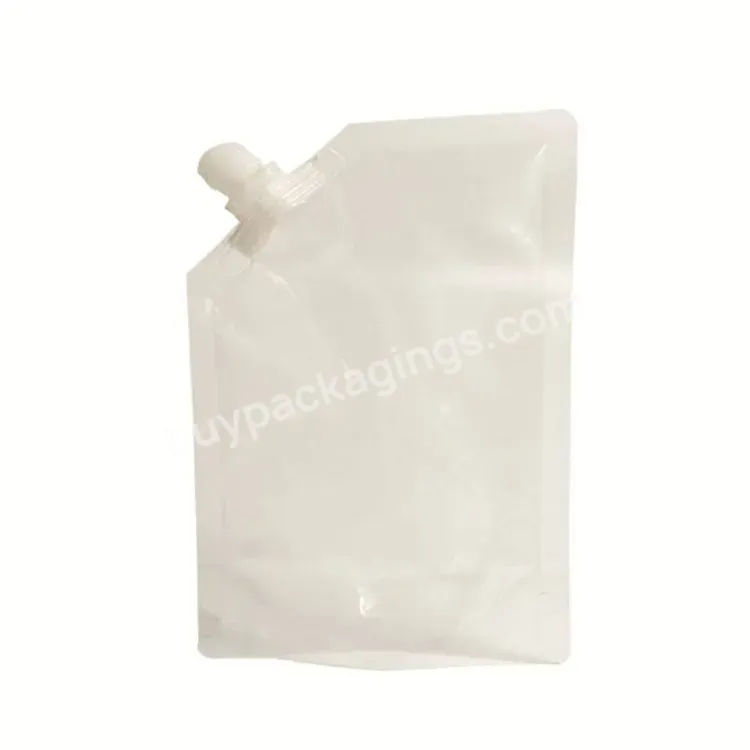 Golden Supplier Plastic Custom Logo 100ml 500ml 1 Litre Food Grade Stand Up Liquid Matte Black Bag Manual Fill Spout Pouch