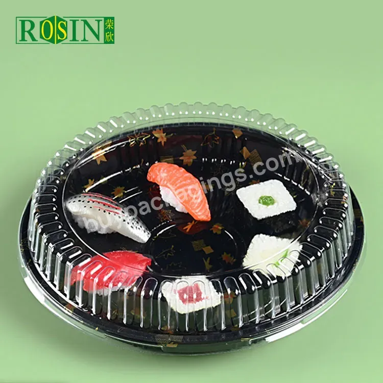 Good Looking Disposable Circular Plastic Sushi Food Container With Lid