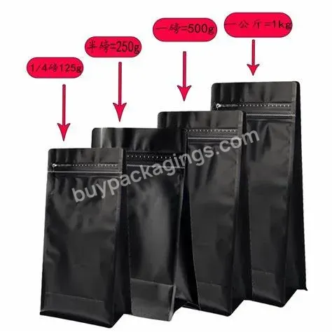 Good Price 12oz Coffee Pouch Bag Side Gusset Flat Bottom Coffee Packing Bag With Zipper Kraft Paper Foil Bags