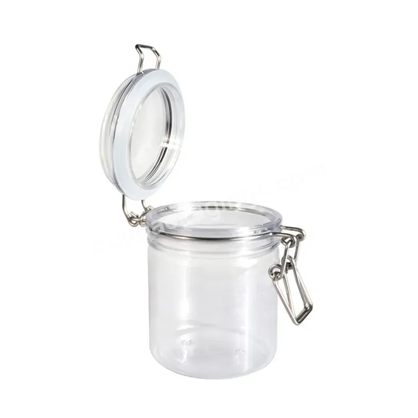 Good Price 500ml Pet Plastic Storage Jar With Flip Top Lid For Food Cookie Honey