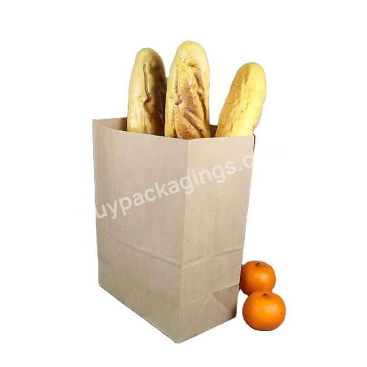 Good Price Customized Logo Printing Kraft Paper Bag Eco-friendly Takeout Food Market Shopping Bag
