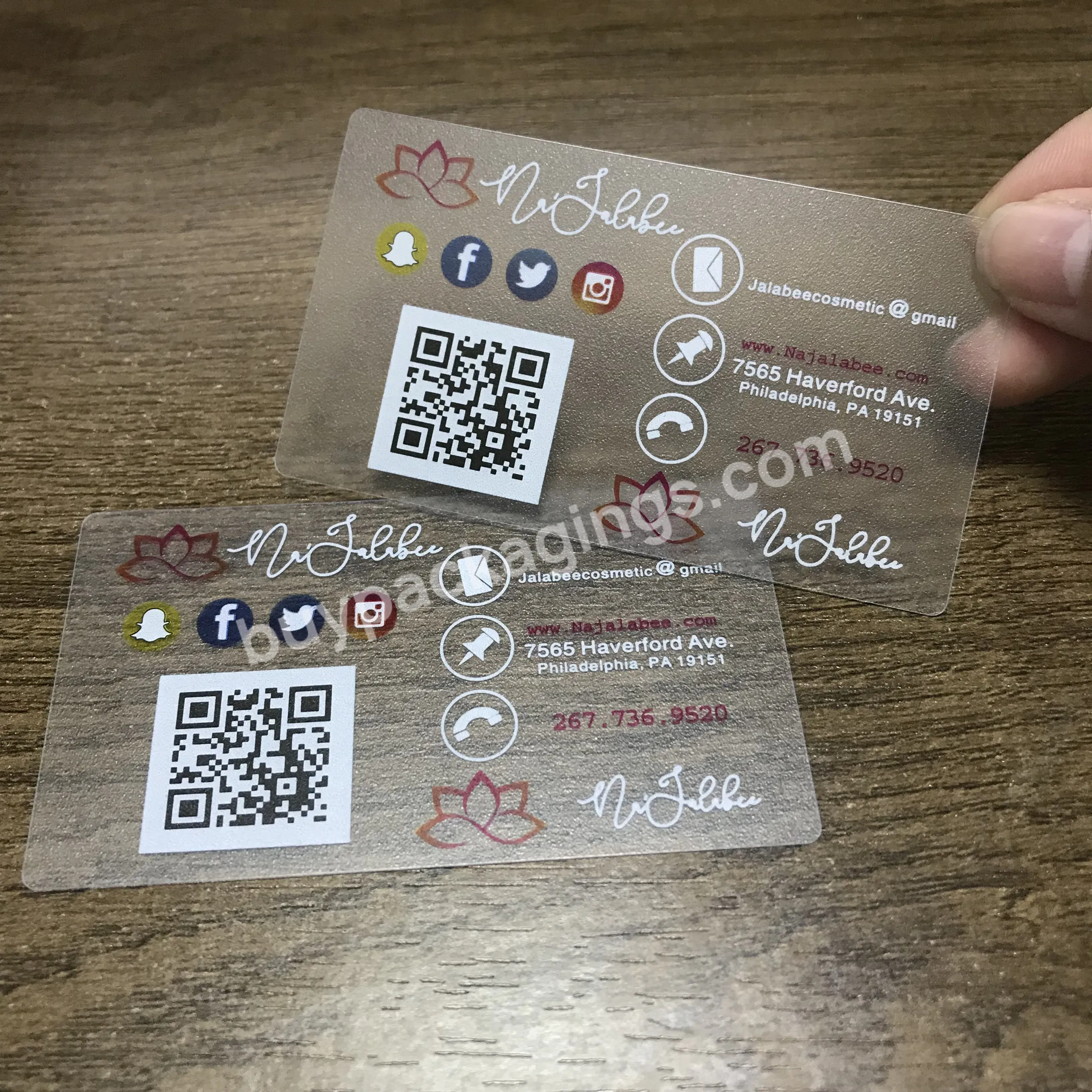 Good Price Factory Direct Custom Ig Trends Pvc Business Cards Plastic Card Printing