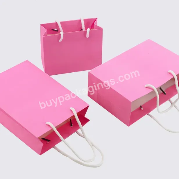 Good Price Factory Direct Custom Personalized Hot Pink Boutique Paper Shopping Bag