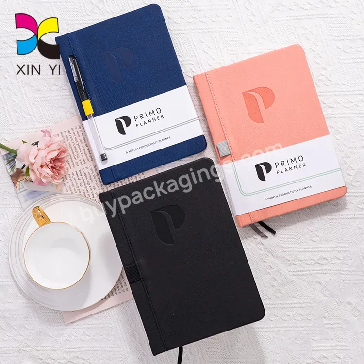 Good Quality Blank Customizable Day Planner Hardcover Notebook Leather Bound Notebook