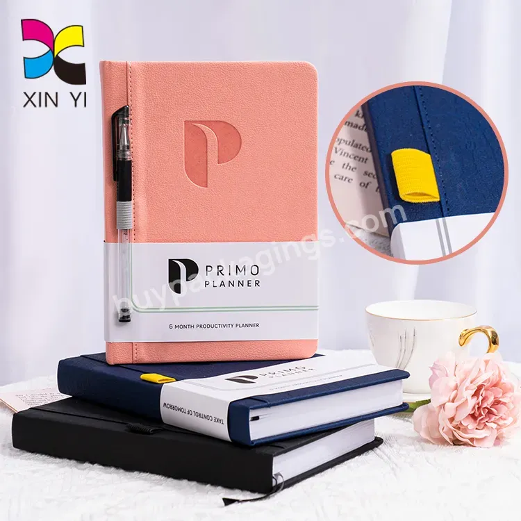 Good Quality Blank Customizable Day Planner Hardcover Notebook Leather Bound Notebook