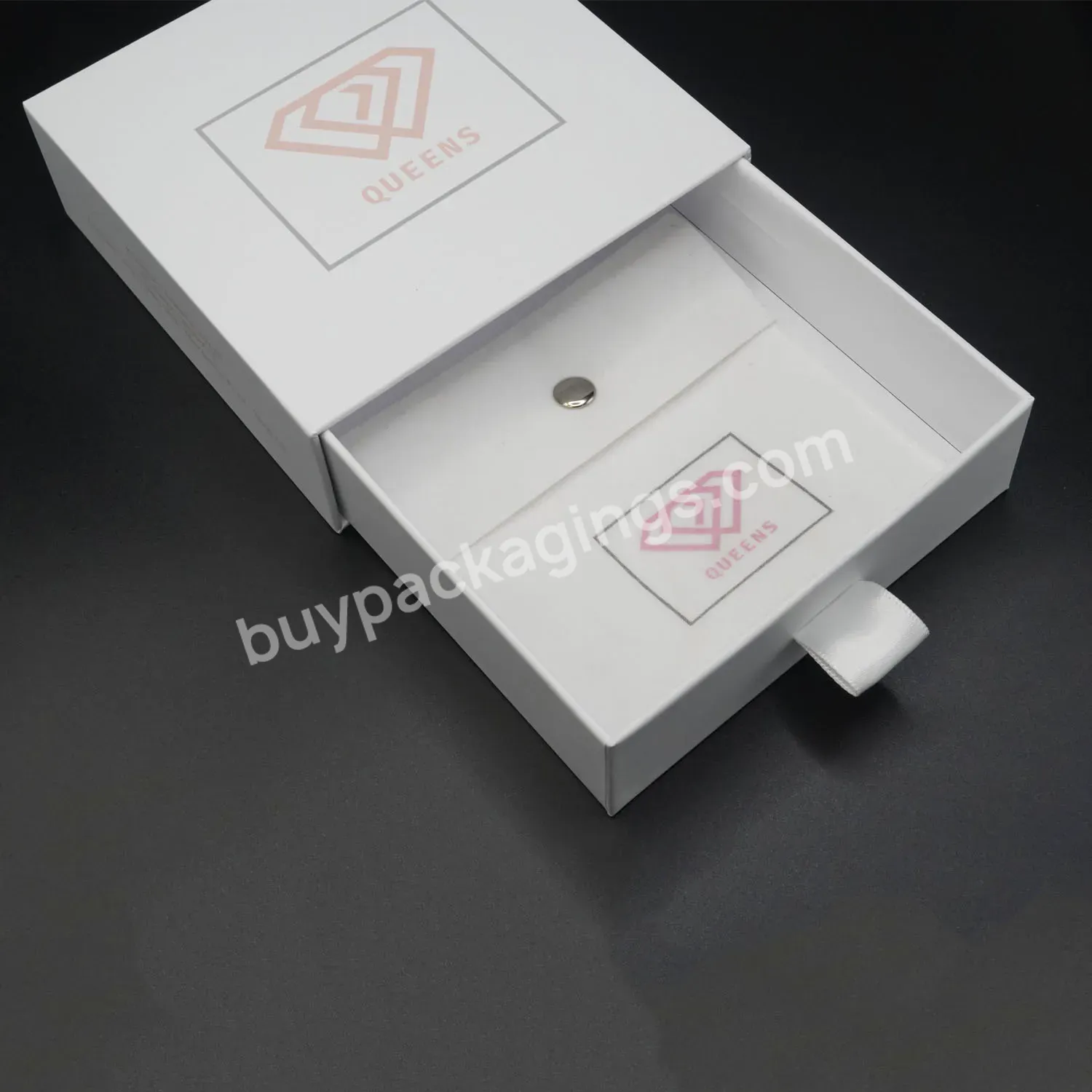 Good Quality Custom Thick Craft Drawer Eco Friendly Slide Brown Jewelry Packaging Box For Charm Bracelet