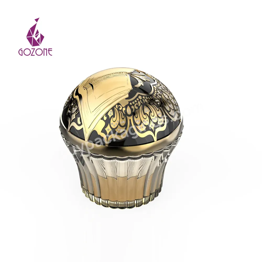 Good Quality Luxury Arabic Luxury Glod Glass Jar For Bukhoor