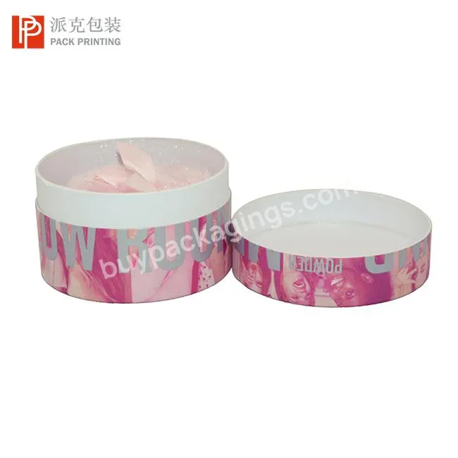 Good Quality Pink Recycled Cosmetic Compact Powder Box Loose Powder Packaging Paper Tubes