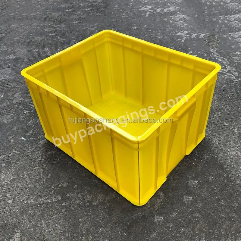 Good Quality Plastic Milk Food Fish Meat Crates Conductive Turnover Box Convenient Transportation Logistics Packaging Crate