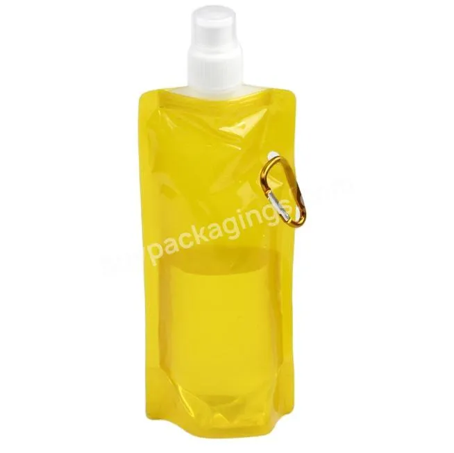 Good Quality Reusable Portable Outdoor Folding Plastic Drinking Collapsible Water Bag Water Storage Bag With Buckle Spout Pouch