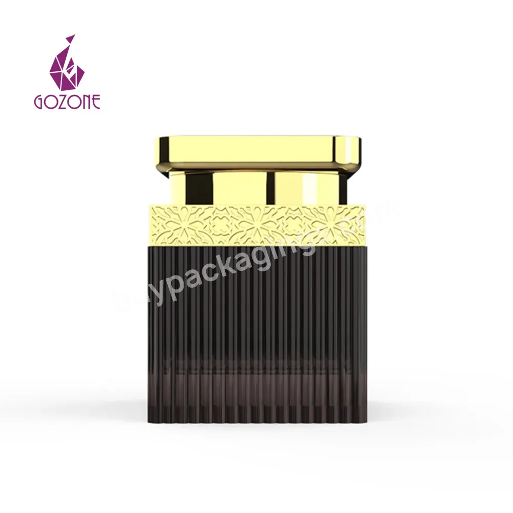 Good Quality Suqure Plain Gold Metal Jar For Saffron