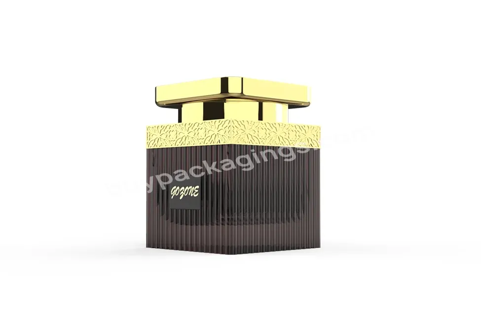 Good Quality Suqure Plain Gold Metal Jar For Saffron