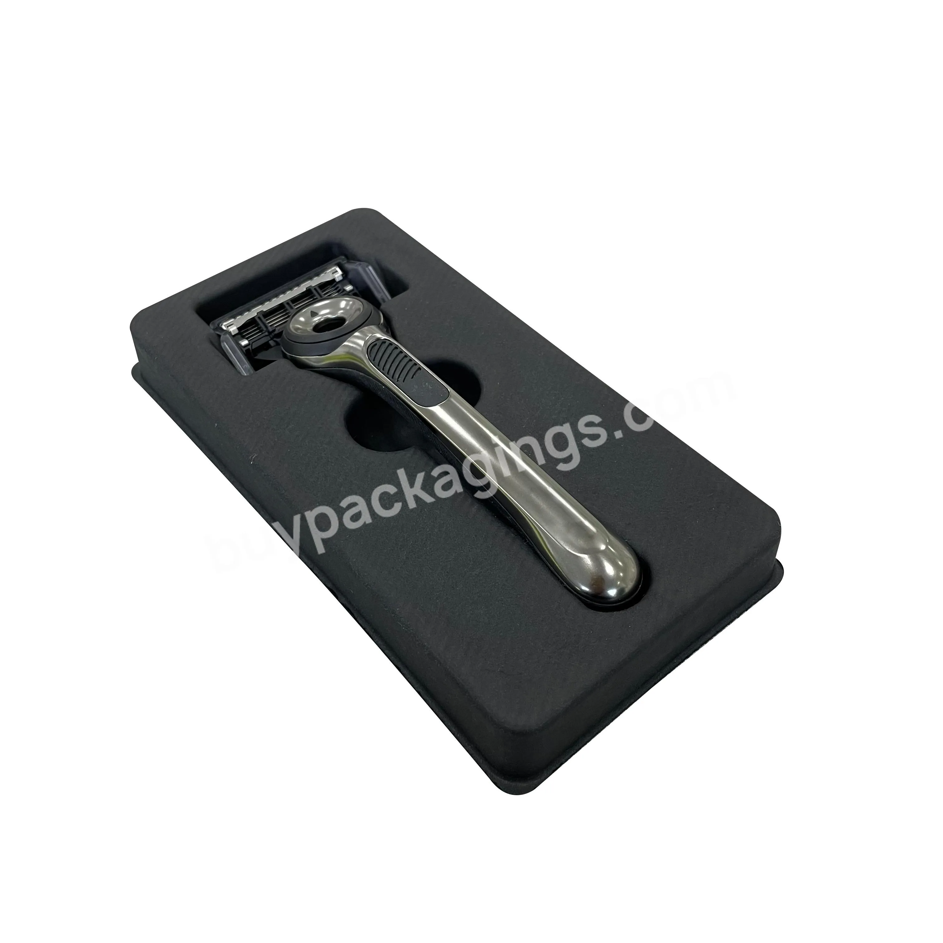 Good Quality Wholesale Mobile Phone Pack Black Molded Fiber Paper Pulp Industry Packing Box Tray