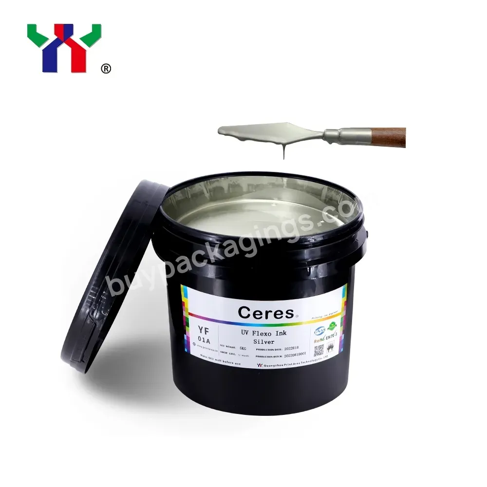 Good Quality,Good Adhesive Force 872 Silver Uv Flexo Ink For Label And Plastic