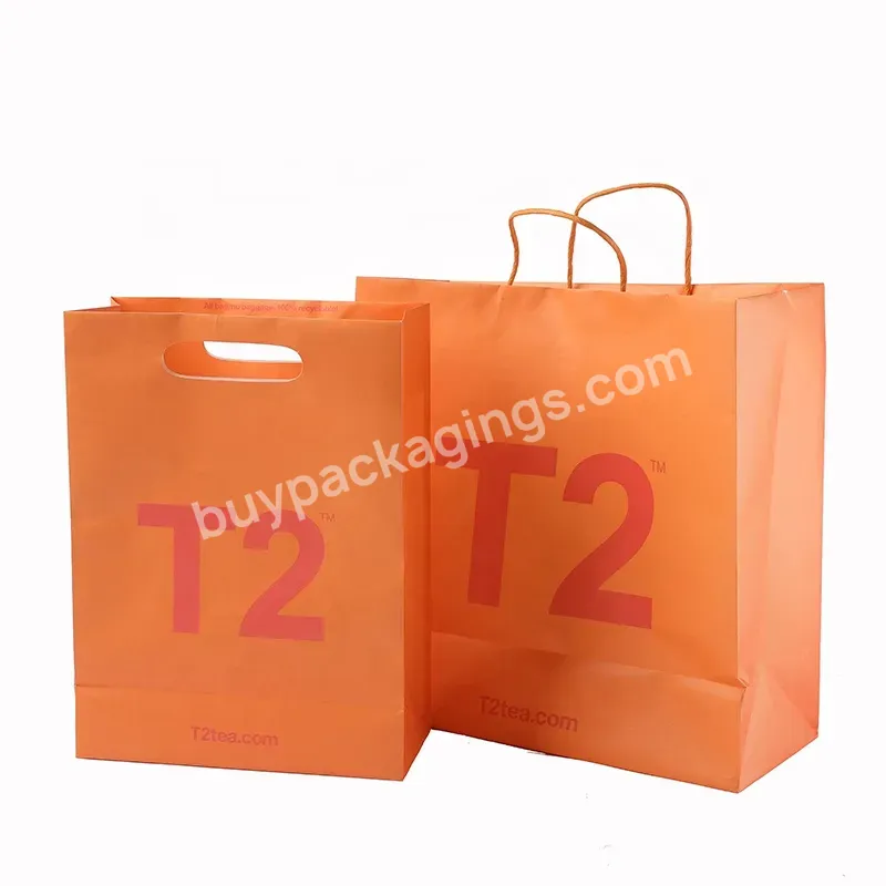 Good Recycled Brown Kraft Paper Bags For Coffee Brand Food Grocery Hot Sell Art Paper Shopping Paper Bags For Cloth Cosmetics