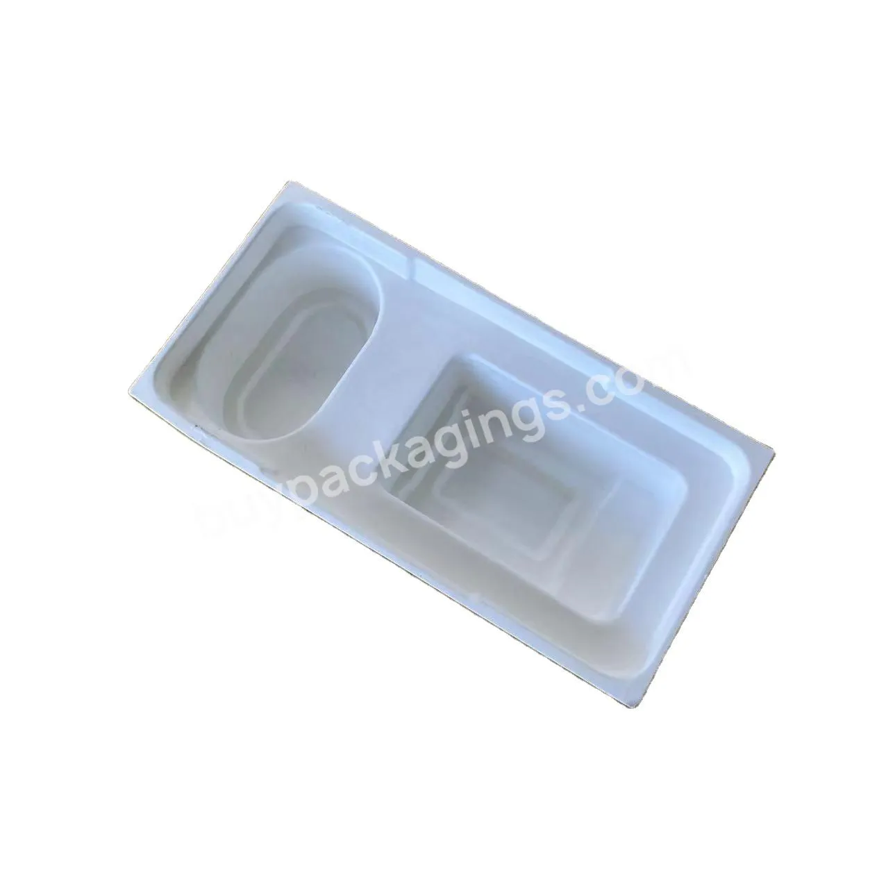 Good Selling Wet Press Embossing Foil Stamping Bamboo Fiber Material Paper Packaging Inner Tray