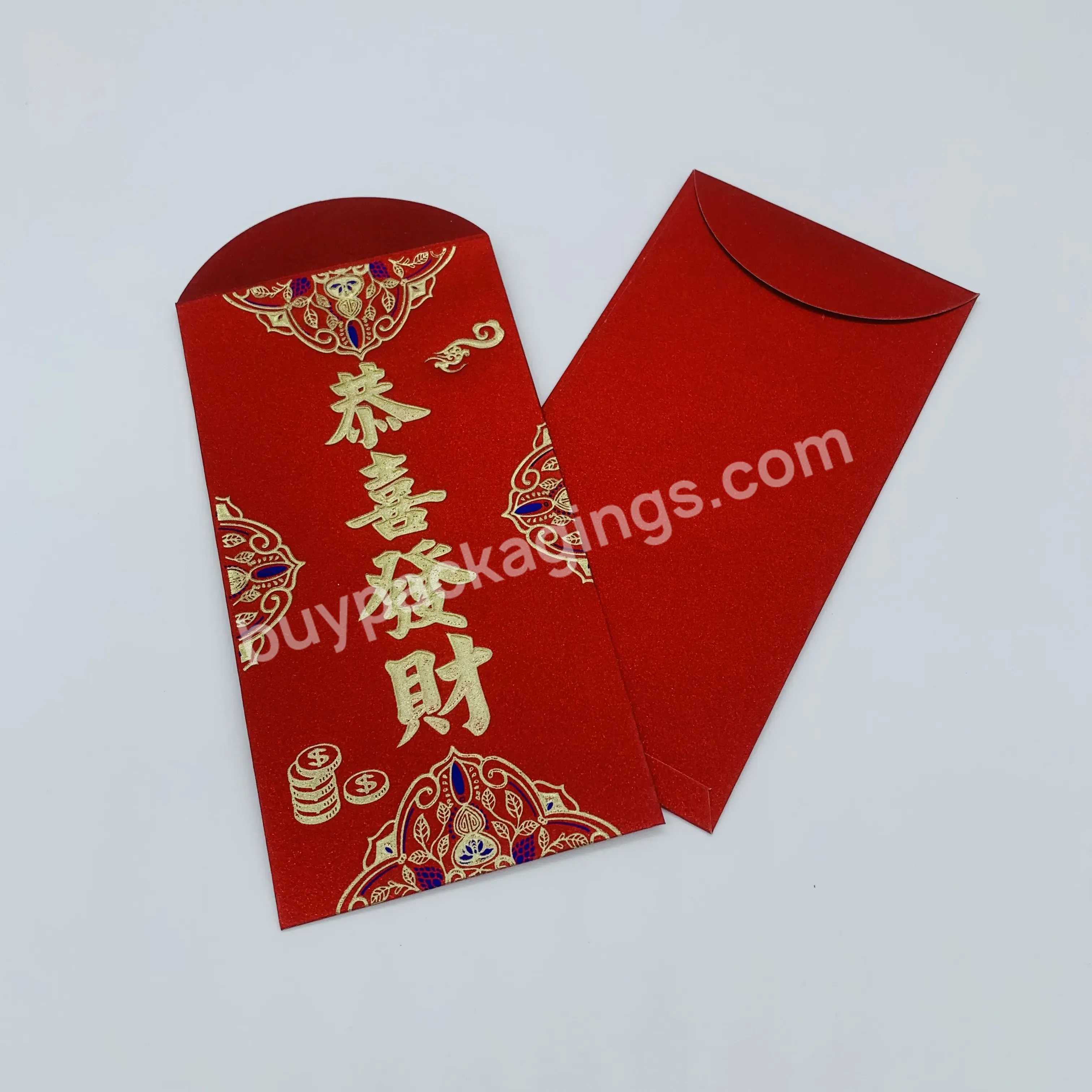 Goods In Stock Traditional Red Envelope Packets For Chinese New Year Hongbao With Hot Gold Blue Foil Stamp Logo - Buy Ang Bao In Stock,Happy Chinese New Year Red Pocket,Red Packet Design For New Year.