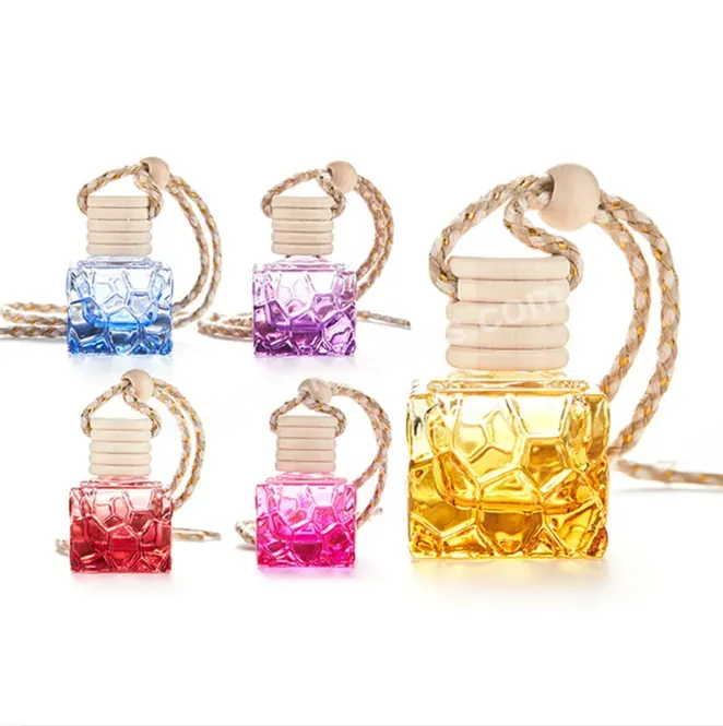 Gradient 5ml 6ml 8ml Car Hanging Perfume Bottle Diffuser Outlet Air Freshener Perfume Glass Bottle - Buy Car Perfume Diffuser,Car Perfume Bottle,Perfume Empty Glass Bottle.