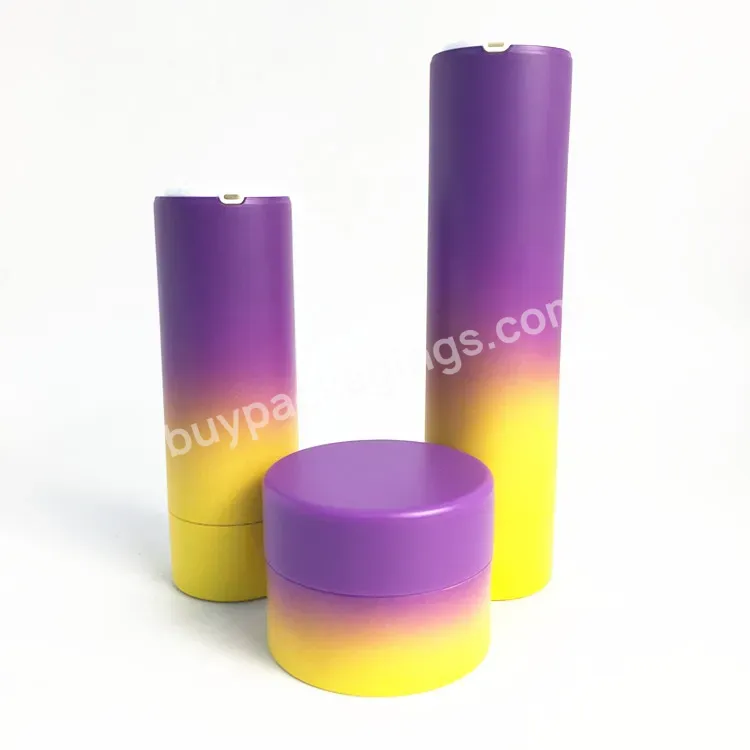 Gradient Color Empty Pp Face Cream Plastic Jar For Cosmetic