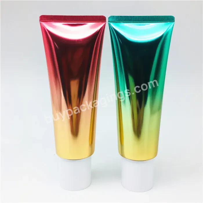 Gradient Ramp Uv Metallic Metal Color Printing Cosmetic Aluminum Plastic Laminated Soft Tubes