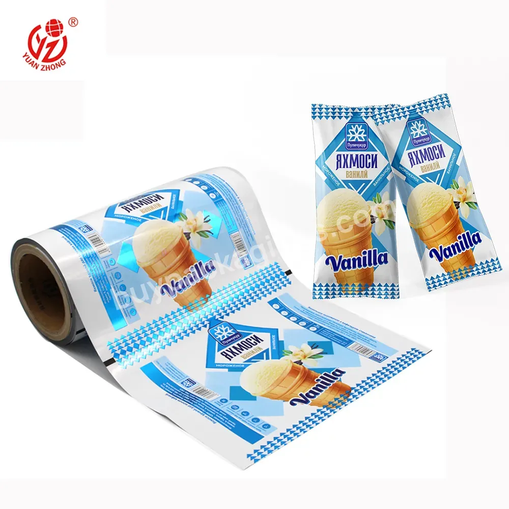 Gravure Printing Oem Factory Sale Laminated Material Ice Cream/popsicle Packaging Frozen Food Plastic Film Roll