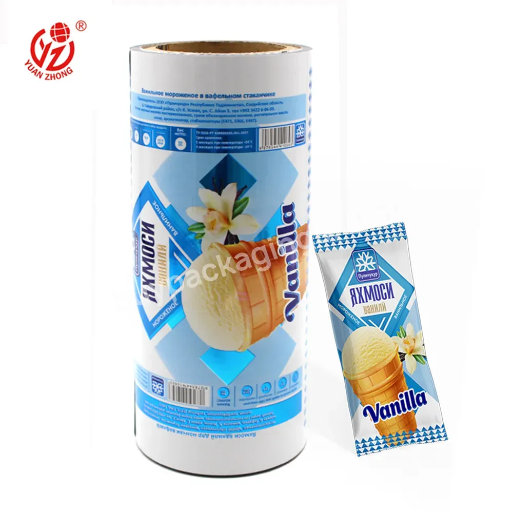 Gravure Printing Oem Factory Sale Laminated Material Ice Cream/popsicle Packaging Frozen Food Plastic Film Roll