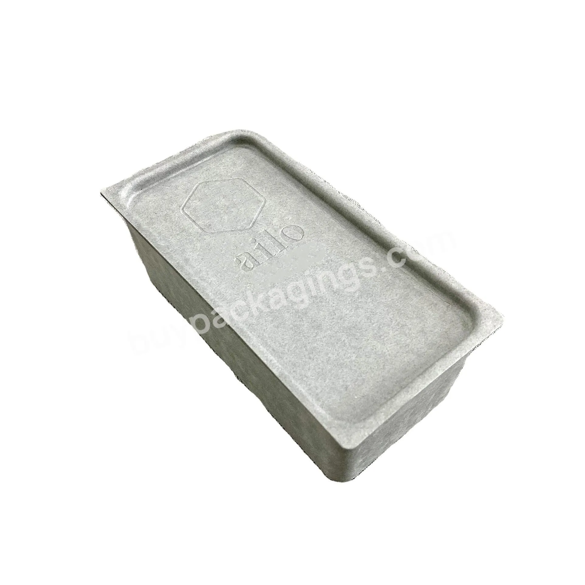 Gray Eco-friendly Skin Care Gift Custom Logo Paper Paper Molded Pulp Box Packaging