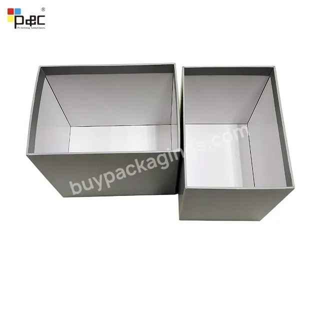 Gray Wholesale Custom Logo Premium Luxury Cardboard Paper Gift Extension Magnetic Packaging Box Customized Ribbon Art