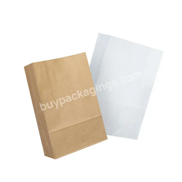 Greaseproof Brown Kraft Paper Bags Food Grade French Fries Paper Bags Fast Food Packakging For Restaurant