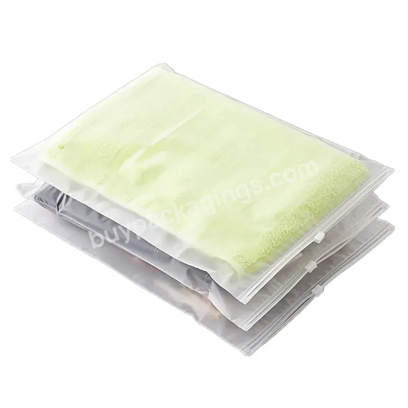 Greater Capacity Dusty Proof Wholesale Eco Friendly Custom Frosted Zipper Bag For Travel For Work