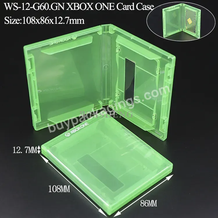 Green Clear Hard Shell Plastic Gaming Accessories Card Case With Logo For Nintendo Switch Xbox One 360 Game Boy Playstation 3 4 - Buy Plastic Gaming Accessories,Game Case For Xbox One,Clear Hard Shell Gaming Case.