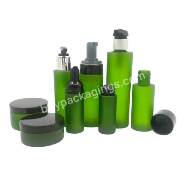 Green Color Cosmetic Skin Care Plastic Lotion Bottle/cosmetic Jar Packaging