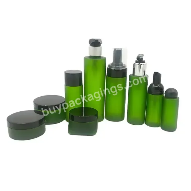 Green Color Cosmetic Skin Care Plastic Lotion Bottle/cosmetic Jar Packaging