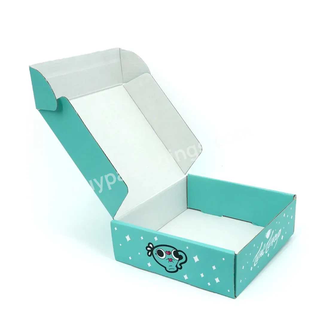 Green Custom Design Printed Paper Mailer Shipping Boxes With Logo Packaging For Bag