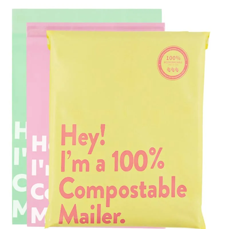 Green Envelopes Express Mailling Biodegradable Clothing Ship Shipping Mail Eco Bag Polyester Bio Degradable Poly Bags