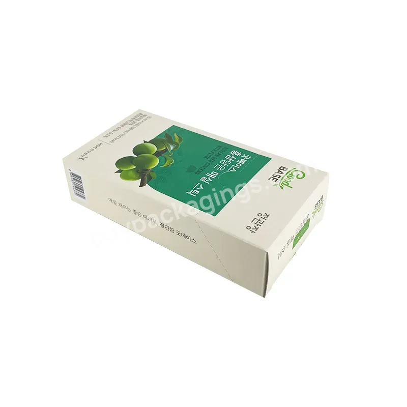 Green Plum Juice Paperboard Box Printing Logo Health Care Product Packaging Food Paper Box