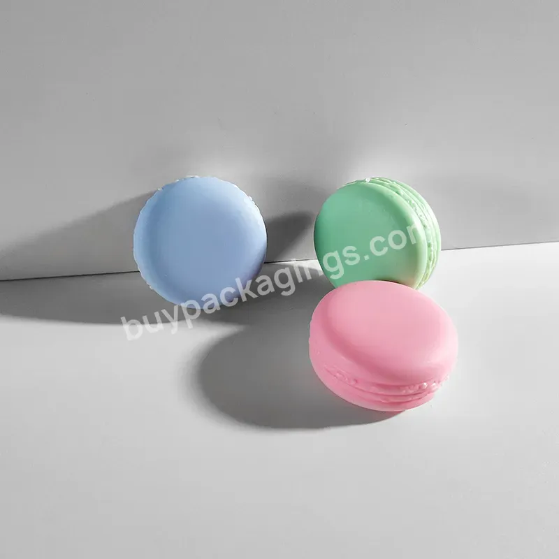 Green Yellow Pink Plastic Jars New Design Macaron Pill Box Macaron Shape Jars Lip Balm Jar For Cream