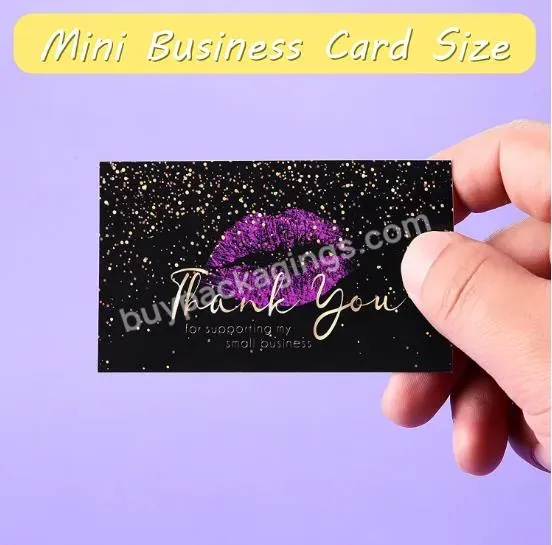 Greeting Design Your Own Business Card Metallic Lips Packaging Card Custom Thank You Cards With Own Logo