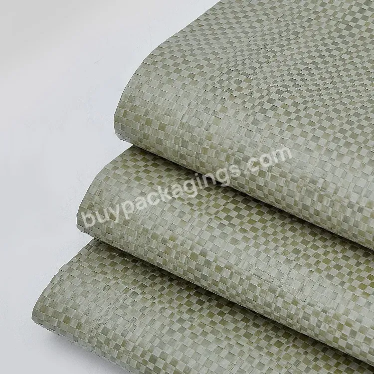 Grey Green Pp Woven Bag 25kg Tear Resistant Coated Pp Woven Sack Square Bottom Polypropylene Feed Pp Bags