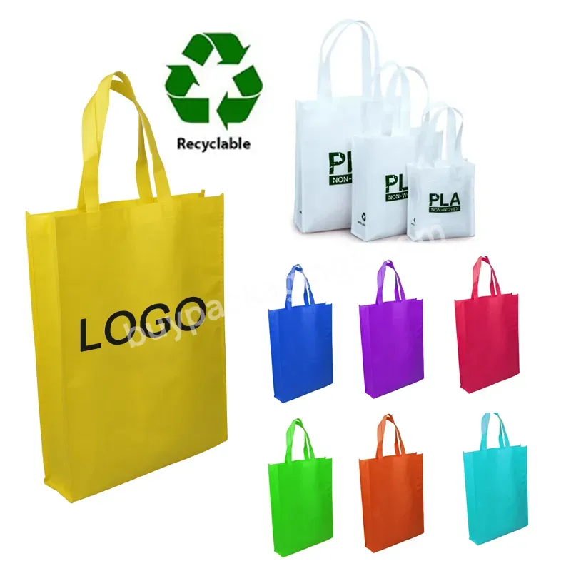 Grocery Non Woven Tote Shop Bags Recycle Biodegradables Retail Online Reusable Holographic Pp Nonwoven Shopping Bag With Logo