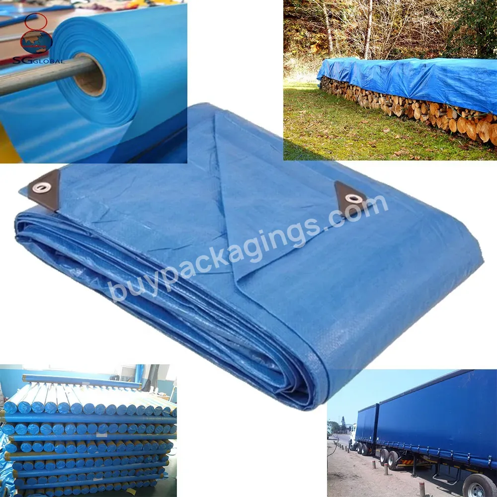 Grs Ce Certified Manufacturer Pp Pe Clear Plastic Tarpaulin Sheets New Raw Material Blue Tarps Heavy Duty Waterproof